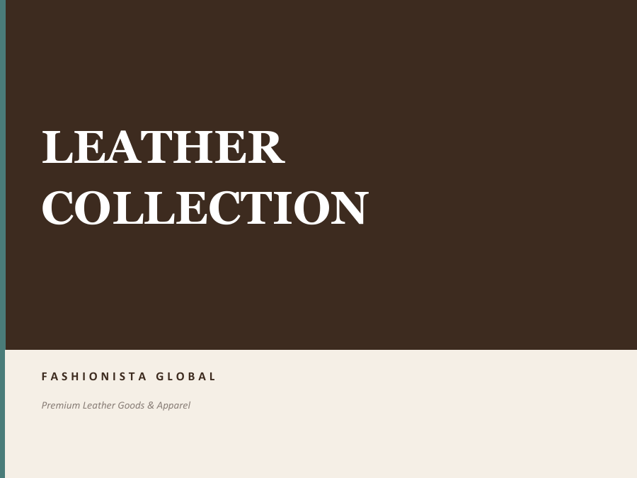 Leather collection lookbook cover